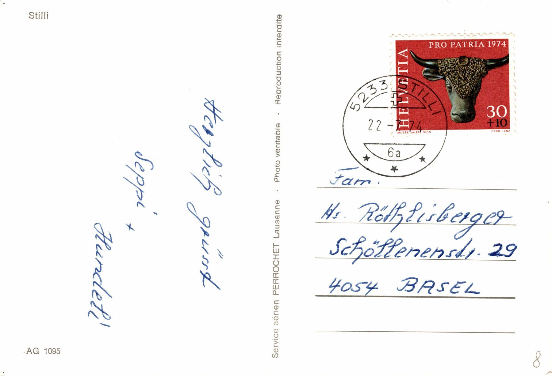 Cartoline postali: Stilli (Gemeinde Villigen) – Usato da Bronschhofen venduto da Astore 1