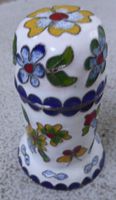 CLOISONNÉ -DOSE-, ALT, VON HAND GEMACHT,-SCHÖNE FARB- MOTIVE