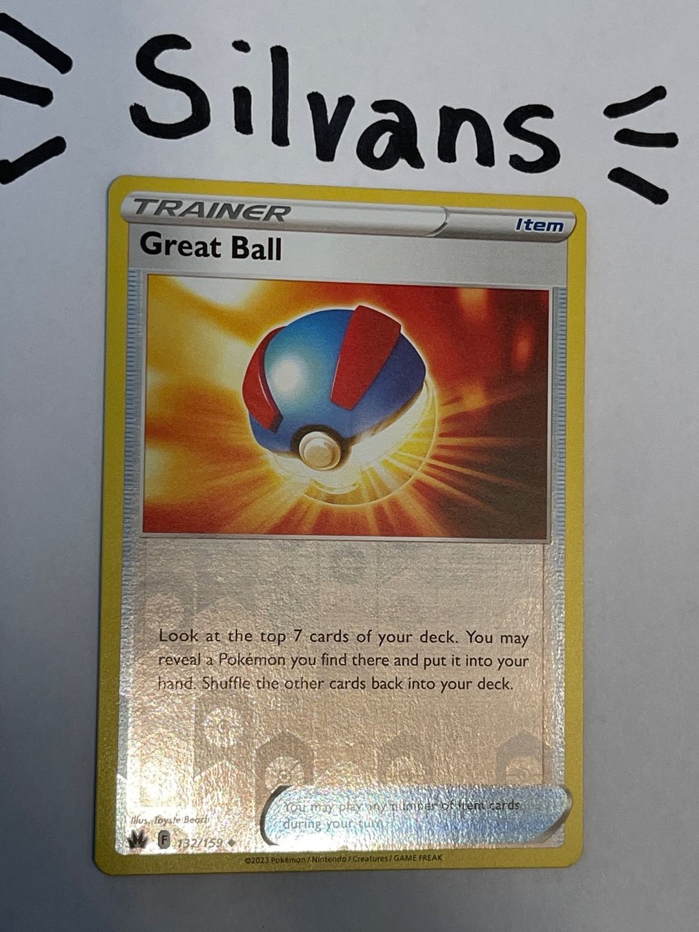 Pokémon Carte collezionabili: Great Ball Reverse Holo 132/159 Crown Zenith Englisch – Nuovo (secondo la descrizione) da Wil SG venduto da Silvans