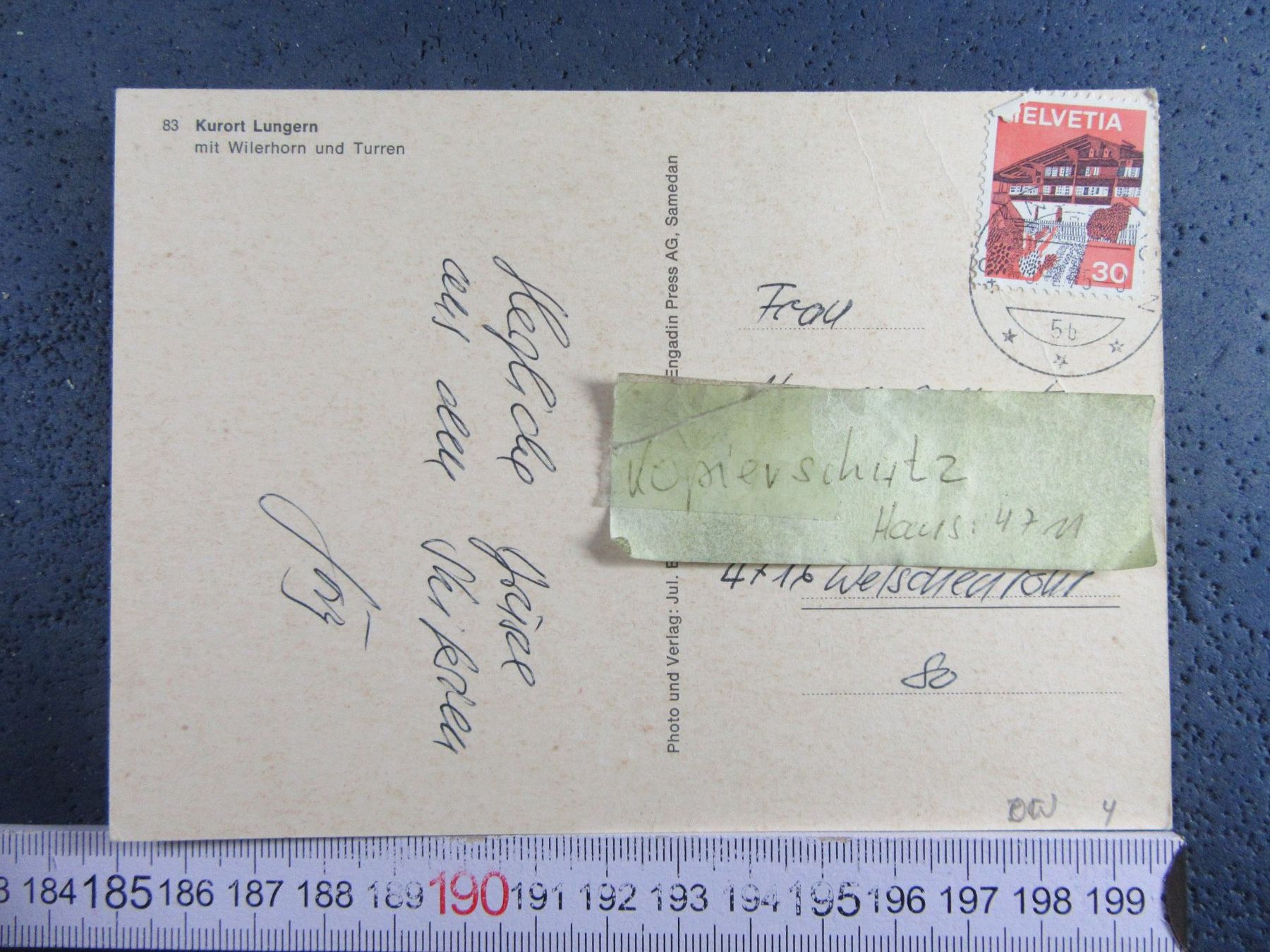 Cartes postales: LUNGERN SCHNEE ONW AK BUG – D'occasion à Ettingen par Hausi4711 2