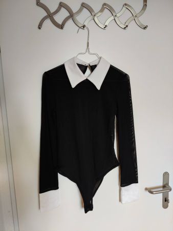 Eleganter Mesh-Bodysuit, Gr. M