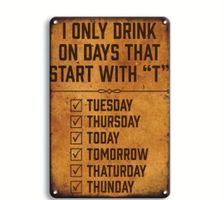 Metallschild Lustiger Spruch Drinking / 30cm × 20cm / Bild