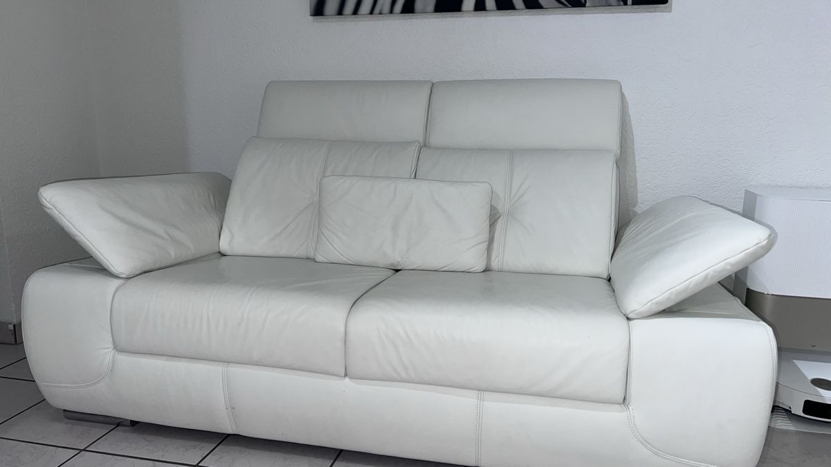 Sofas: Polstergruppe - Weiss - Echtleder – Gebraucht aus Uetendorf von Yves_04 7
