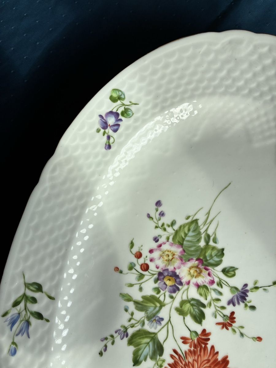 Servierplatten: Bing + Gröndahl antike Servierplatte oval – Gebraucht aus Dornach von Rosengarten 2