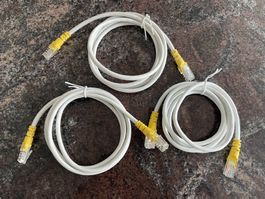 3 Netzwerkkabel cat. 5, RJ 45, 1.5m