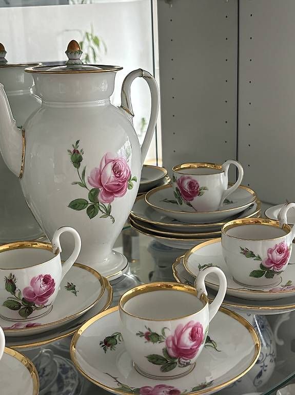 Strumenti musicali: Meissen Service Schwanenhals Griff Rose  – Usato da Adligenswil venduto da adropolis 1