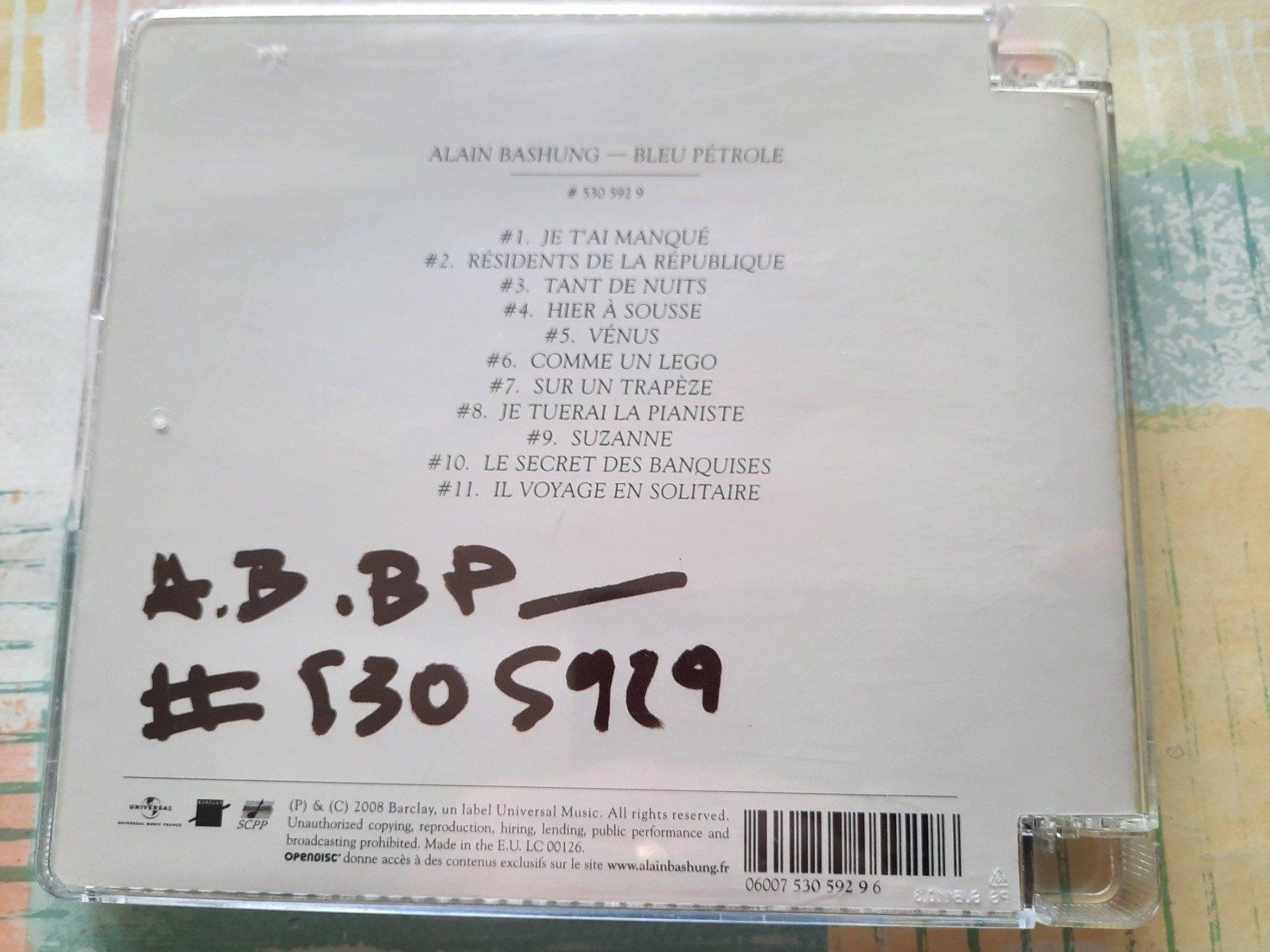 CDs: CD Alain Bashung - Bleu Pétrole – D'occasion à Pully par bro_n52j 1