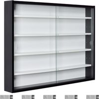 Sammlervitrine, Hängevitrine, Wandregal, Glasvitrine Bla/Whi