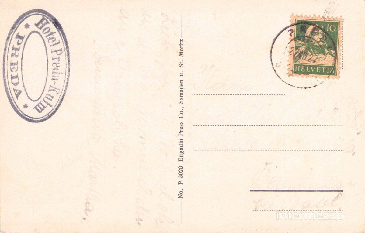 Cartoline postali: Preda GR // 1927 Hotel Preda Kulm // Sommer – Usato da Basel venduto da intermezzo12 1