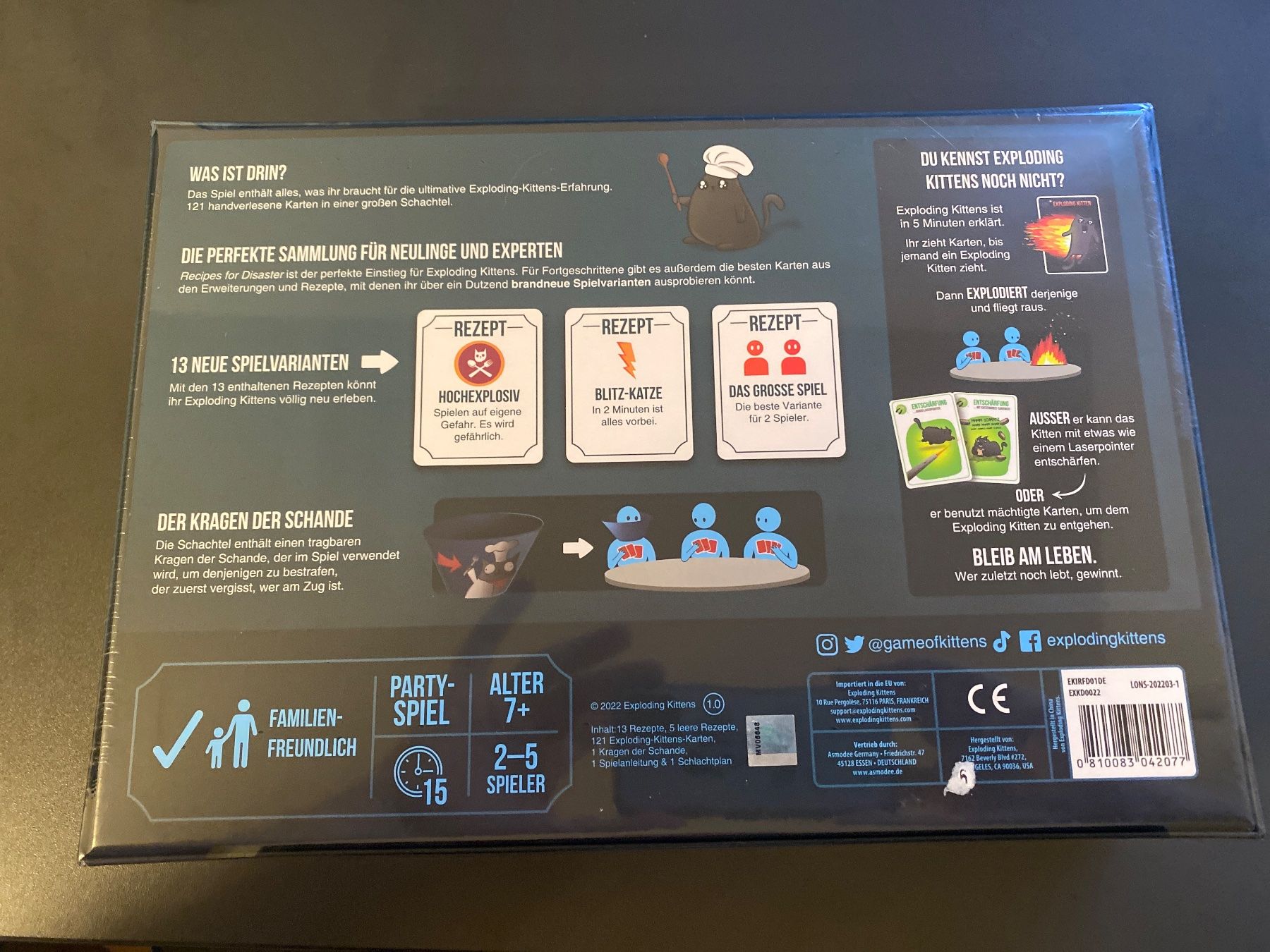 Spiele: Exploding Kittens Recipes for Disaster – Neu und originalverpackt aus Lachen SZ von  1