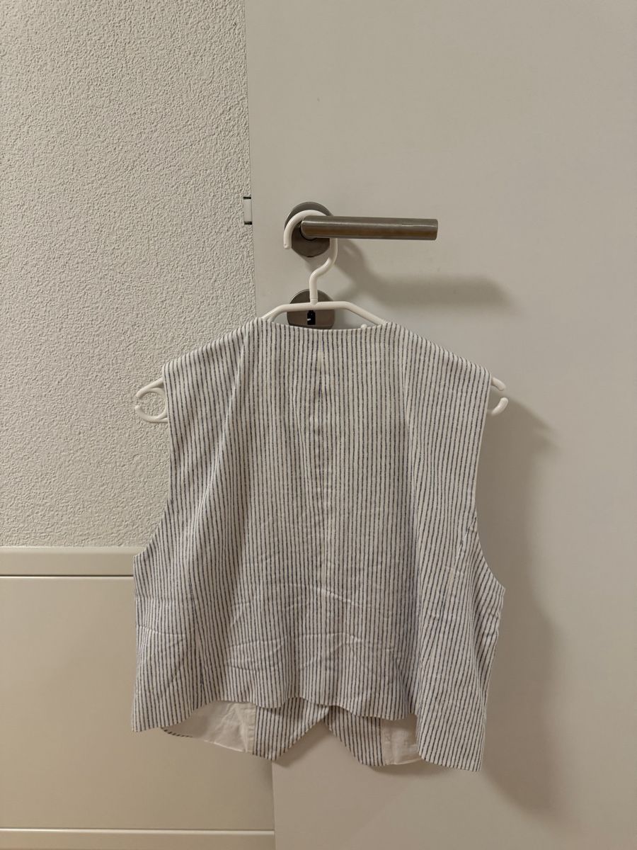 Zara Gilet & Giacche senza maniche: Zara Weste, Gr. L, blau/weiss gestreift – Nuovo (secondo la descrizione) da Nebikon venduto da karin.5 1