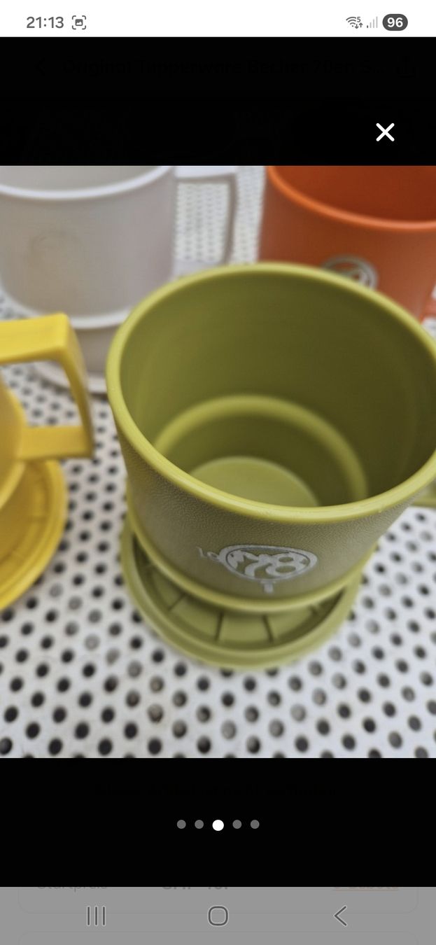Tupperware Tazze: Tupperware Becher, 4 Stück ,1978 – Usato da Villmergen venduto da MONCHHICHI 2