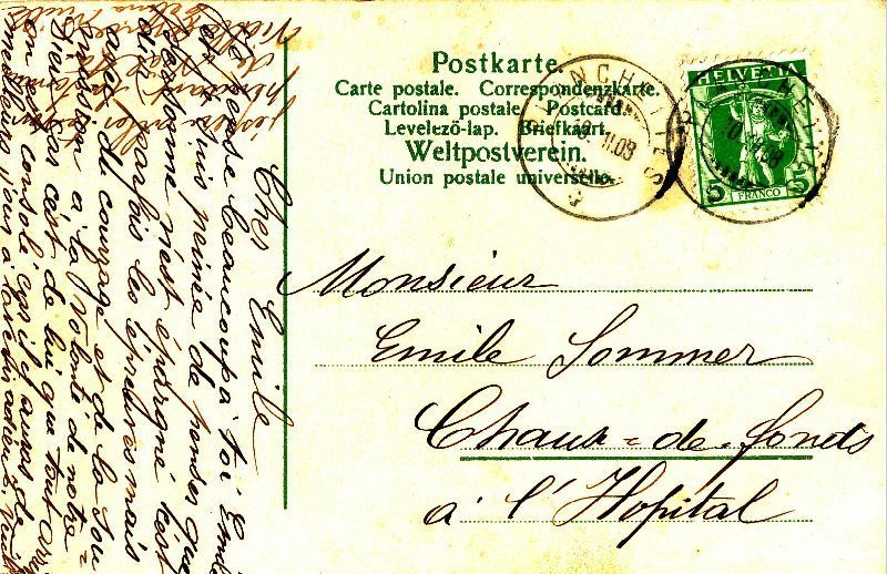 Ansichtskarten: Seilschaft + 1909 – Gebraucht aus Emmenbrücke von teestube 1