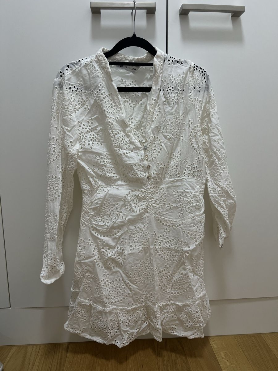 Zara Vestiti: Weisses Zara Baumwollkleid – Usato da Menznau venduto da Nataliia.da1193 2