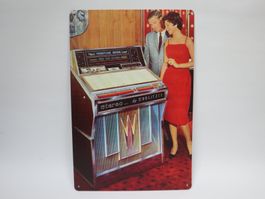 Blechschild Jukebox Wurlitzer 1960, Musikbox