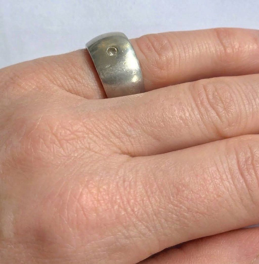 Bagues: Silber Ring mit kleinem Diamant – D'occasion à Zürich par Benedikt21 7