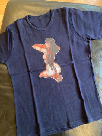 SAVAGE LONDON T-SHIRT, GR. S, 100% BAUMWOLLE, DUNKELBLAU