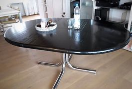 Vintage Esstisch schwarz von VICTORIA Design - 70er Jahre