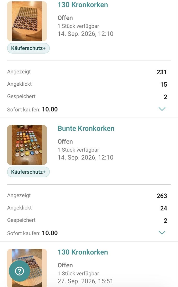 Apribottiglie & Tappi per chiusura: Kronkorken - Persönliche Angebot – Usato da Luzern venduto da Andrinos