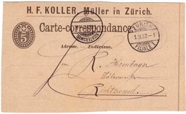 Müller H.F. KOLLER - frühe Privatdruck Ganzsachen-Postkarte