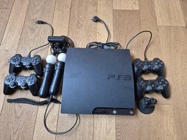 Playstation 3 inkl.4 Controller, Motion Set, Headset