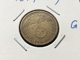 Drittes Reich 10 Reichspfennig 1938 G