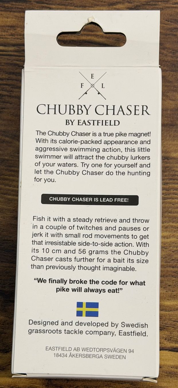 Esche: Eastfield Chubby Chaser Jerkbait - 10 cm / 56 gr – Difettoso da Widnau venduto da Fishingtackle_Oggy 2