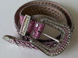 Cowboy Gürtel mit Glitzer / Rhinestones