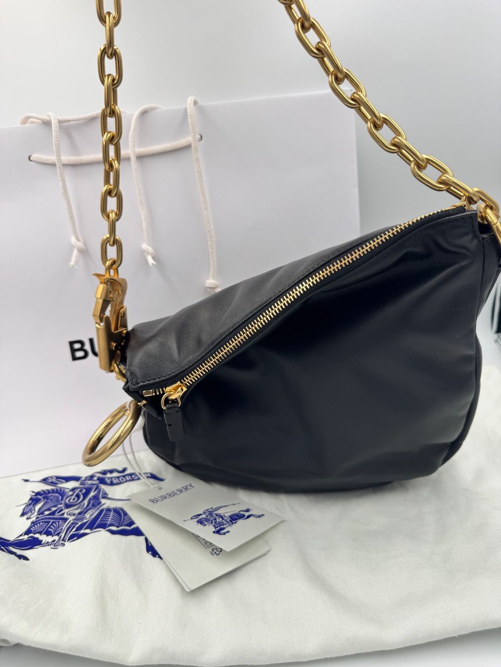 Burberry Borse da donna: Burberry Lammleder small Knight puffy black – Nuovo e nell'imballaggio originale da Wiedlisbach venduto da Sistershop