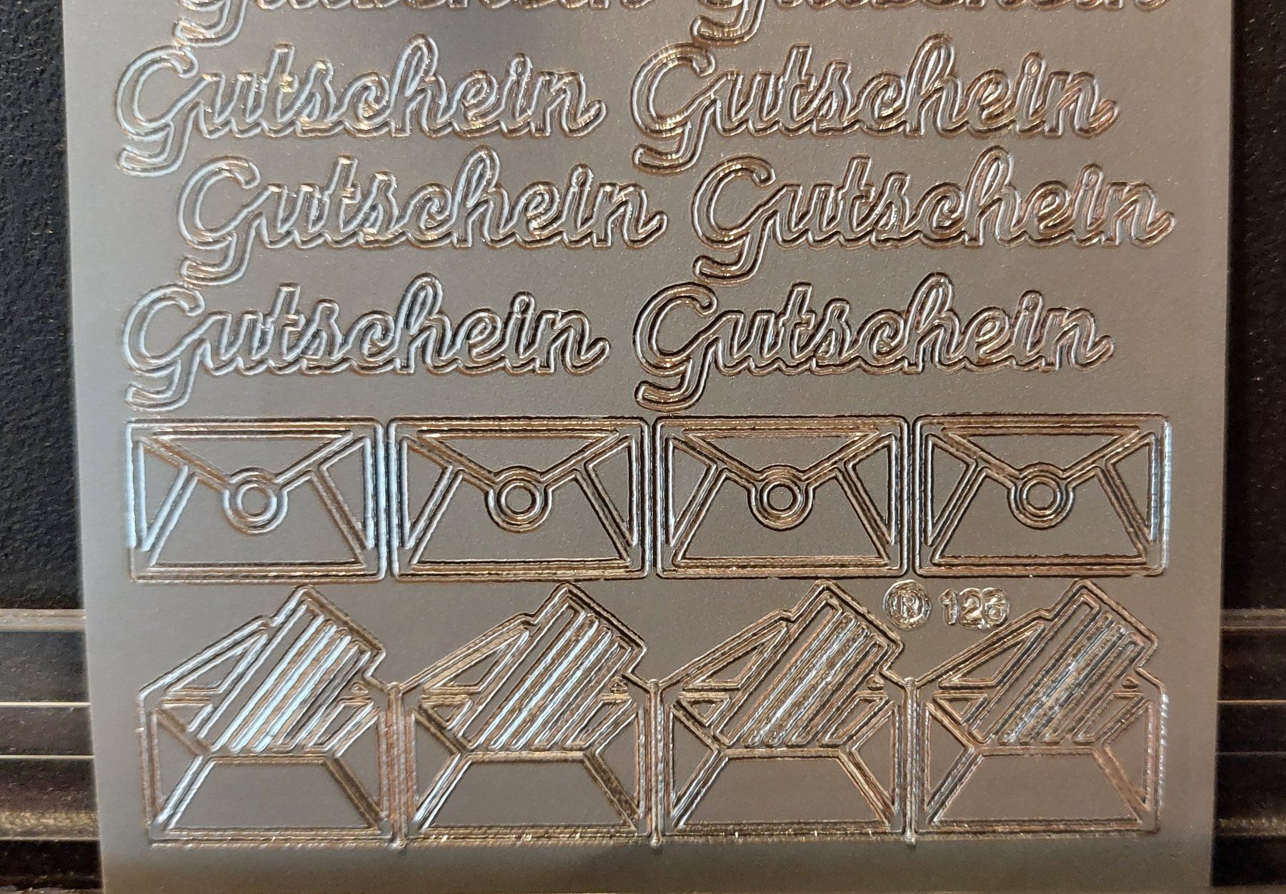 Sticker: "Gutschein" Sticker Gold oder Silber / Neupreis Fr. 2.90 – Nuovo e nell'imballaggio originale da Zollikofen venduto da Blackie 8
