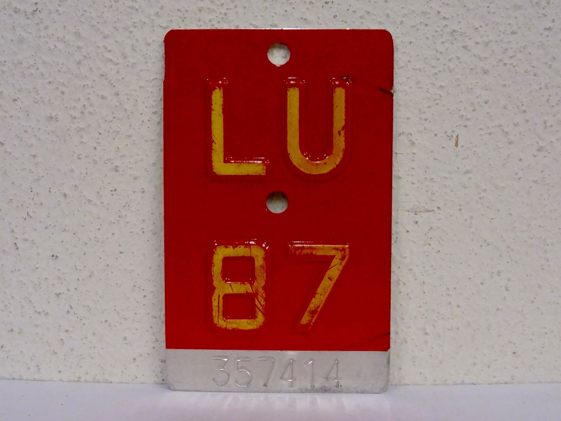Insegne: LU 87 VELONUMMER - FAHRRADSCHILD – Usato da Kerzers venduto da djstarsky73