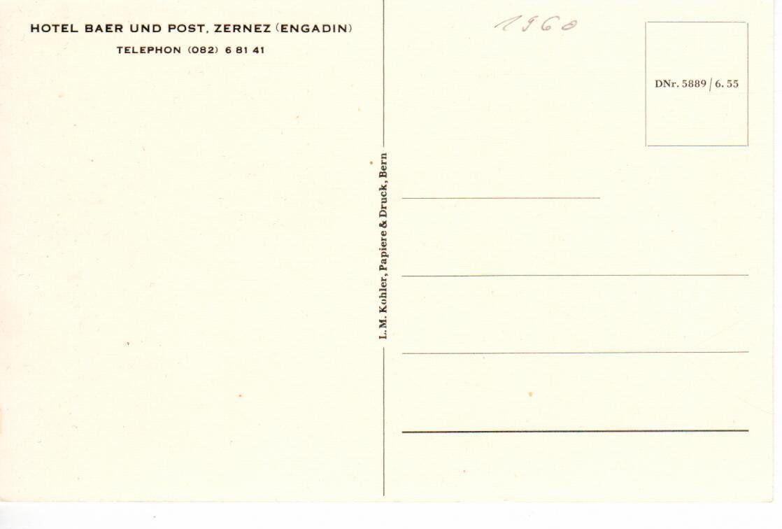 Cartoline postali: Zernez – Usato da Wolhusen venduto da Curver9 1