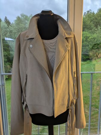 Guess Jacke im Wildlederlook, beige, Grösse XL