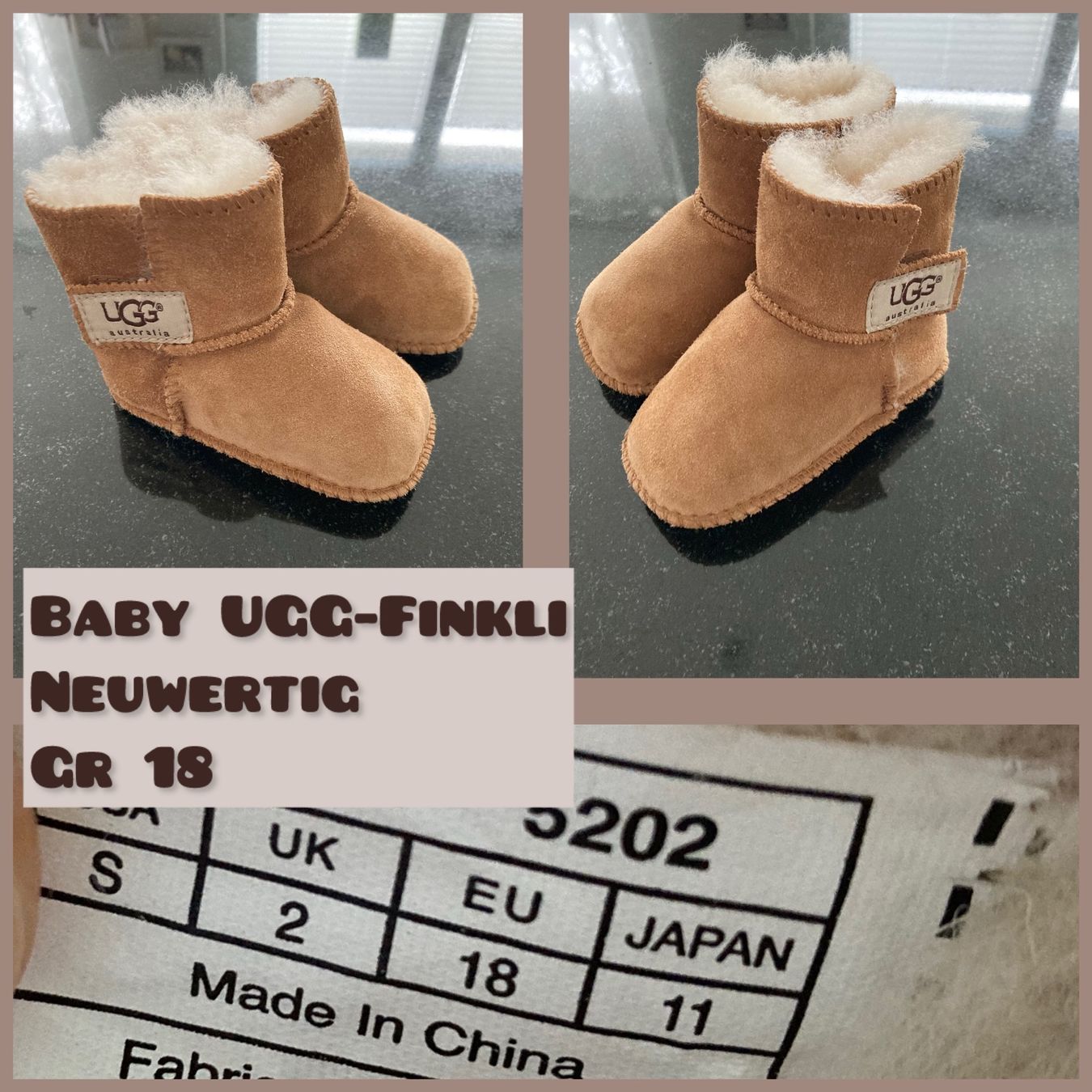 Ugg Schuhe für Jungen: UGG Lammfellfinkli Gr 18 – Gebraucht aus Hosenruck von SnowOnTheBeach