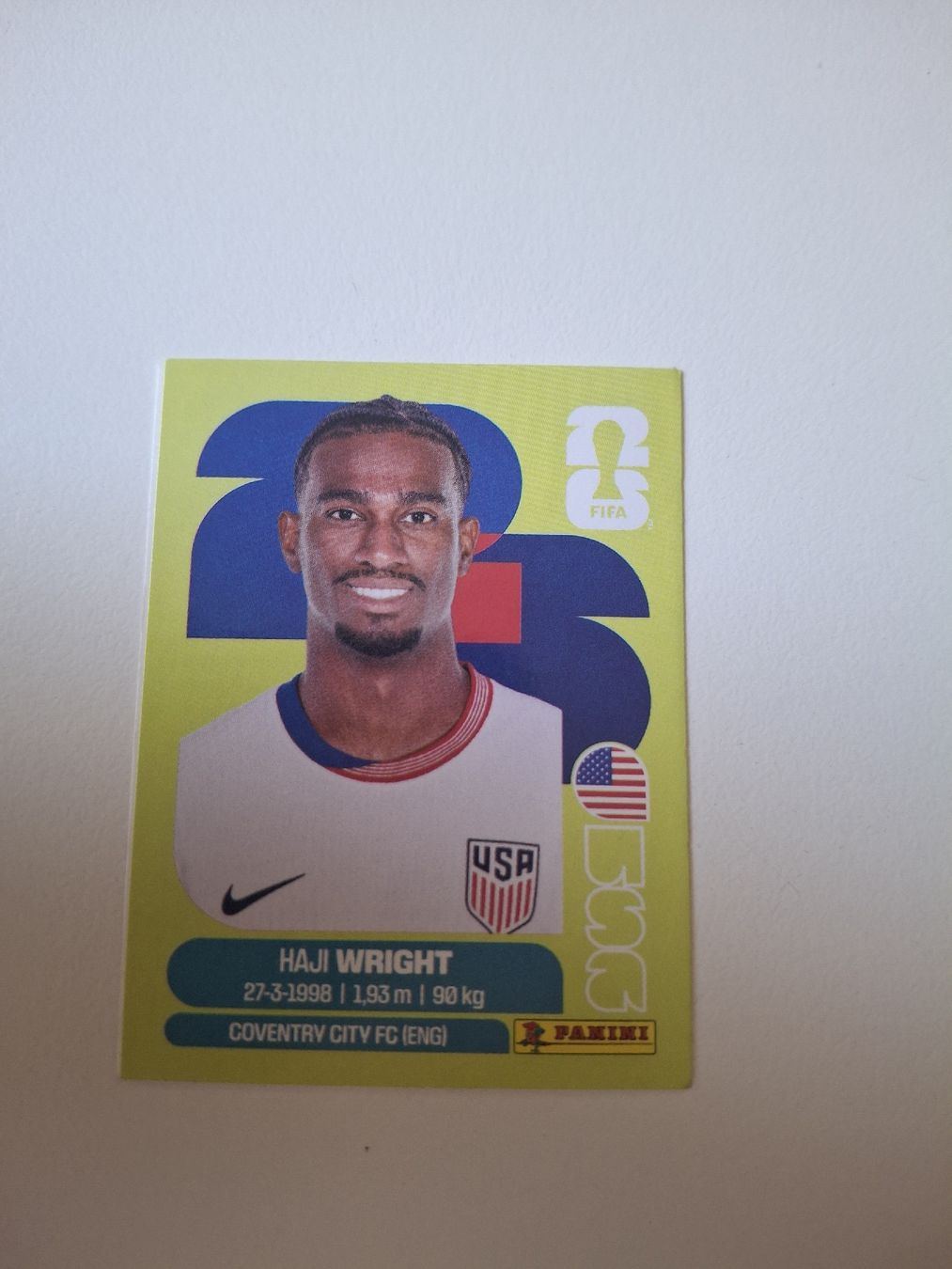 Panini Sammelbilder & Trading cards: Panini Sticker WM 2026 USA19 Haji Wright – Neu (gemäss Beschreibung) aus Grosshöchstetten von mro_kp9n