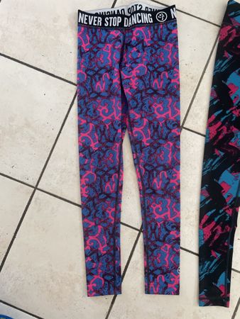 Zumba Fitness Leggins Damen Gr.Sbunt Sportleggins Leggings