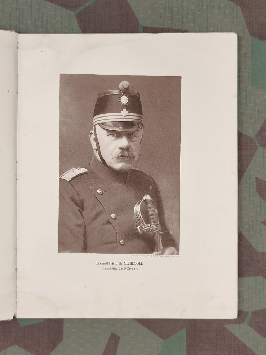 Schweizer Armee Uniformi: Album 6. Division 1915, mit Widmung – Usato da Bauma venduto da SwissMilitaria 3