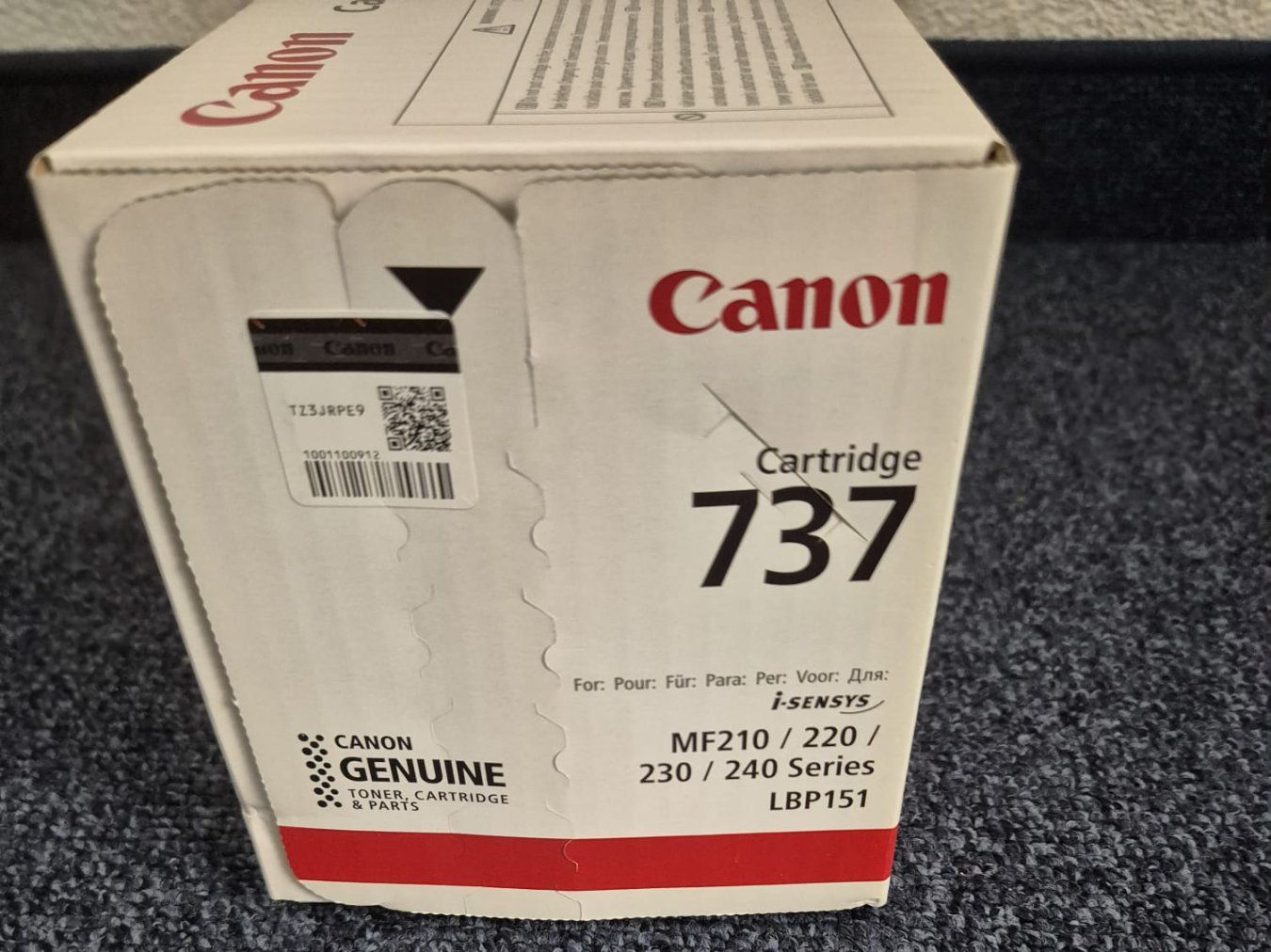 Canon Cartucce per stampanti & toner: Toner Canon 737 - schwarz, original – Nuovo e nell'imballaggio originale da Watt venduto da red_white