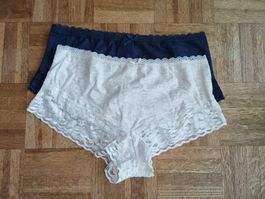 Migros Essencials 2x Damen Shorts Gr S Spitze blau/grau neu