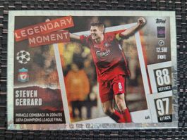 Sammelkarte Topps Match Attax Steven Gerrard - Leg. Moment