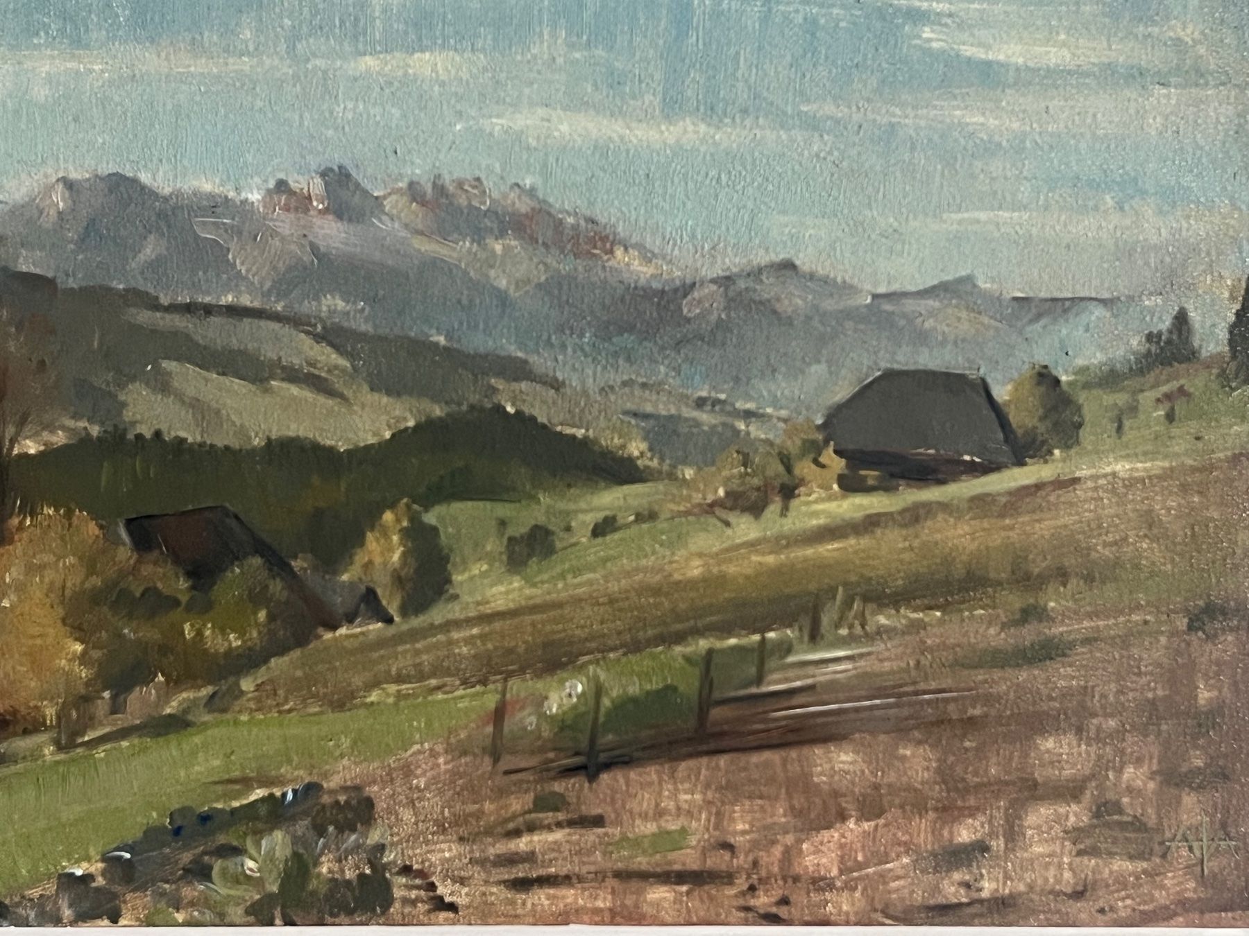 Dipinti: ALFRED ANKLIN Schweizer Alpen Landschaft Ölgemälde – Usato da Basel venduto da PAUL_ART 4