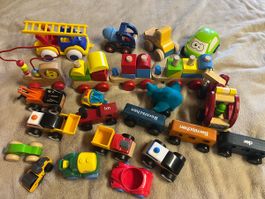 Wooden toy cars and trains set for kids ab 1 Fr