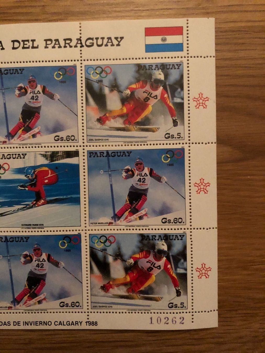 Tutti i francobolli: Block Paraguay 1988 Calgary, CH Ski Asse – Nuovo (secondo la descrizione) da Landquart venduto da interesse63 2