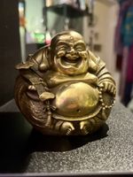 Goldener, lachender Buddha, aus Bronze - bringt Glück!