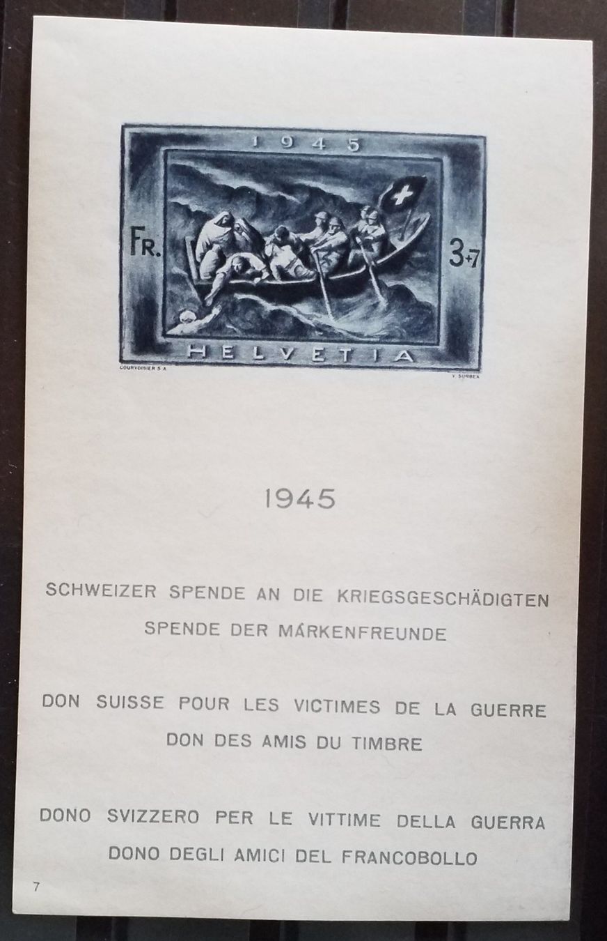 Tutti i francobolli: 3982) W21, Spendeblock 1945, postfrisch Kt. 200.- – Nuovo (secondo la descrizione) da Baden venduto da Eggi