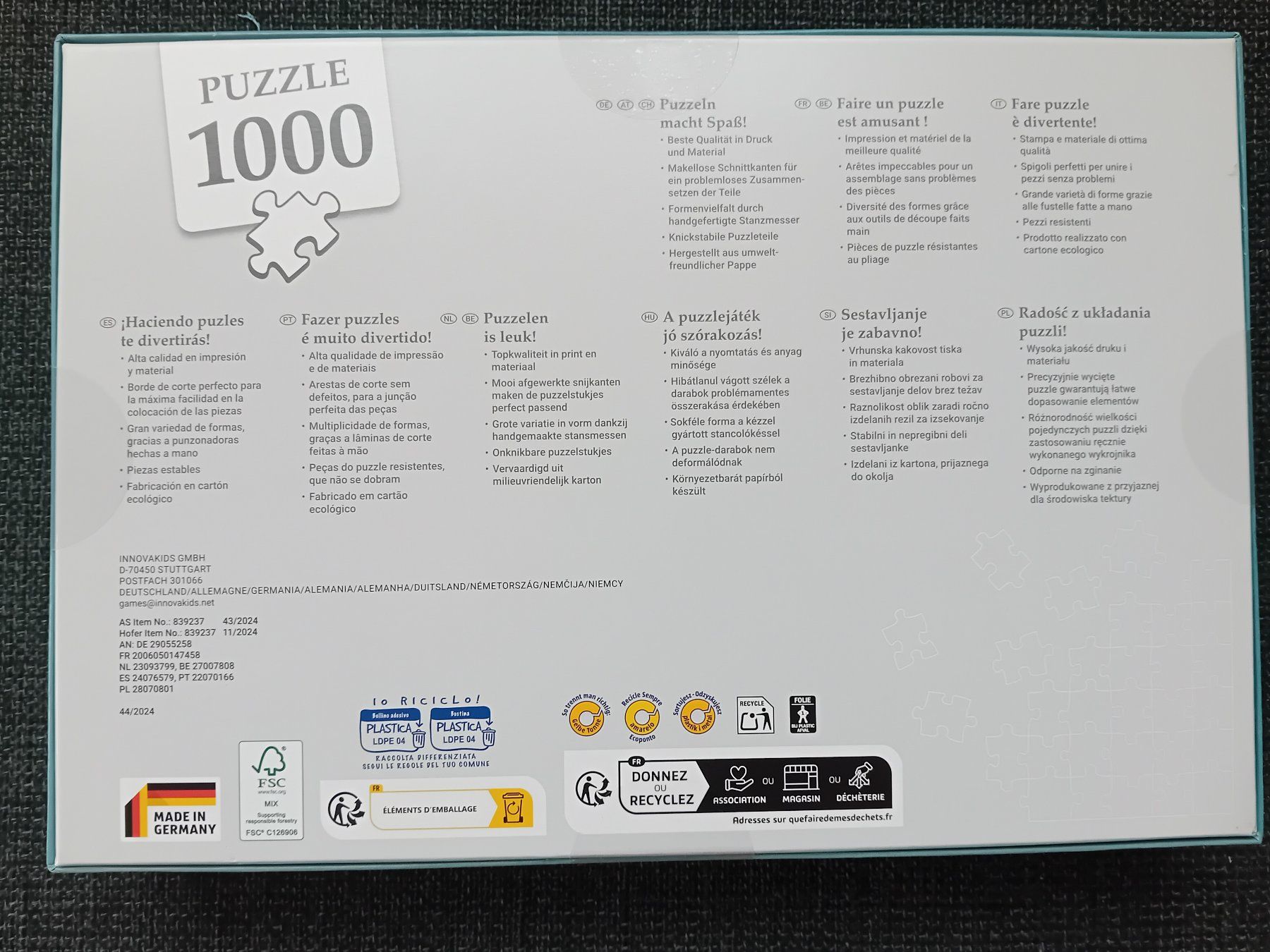 Puzzles: Day & Night 1000er Puzzle – Neuf avec emballage d'origine à Unterseen par SaskiaGreta 1
