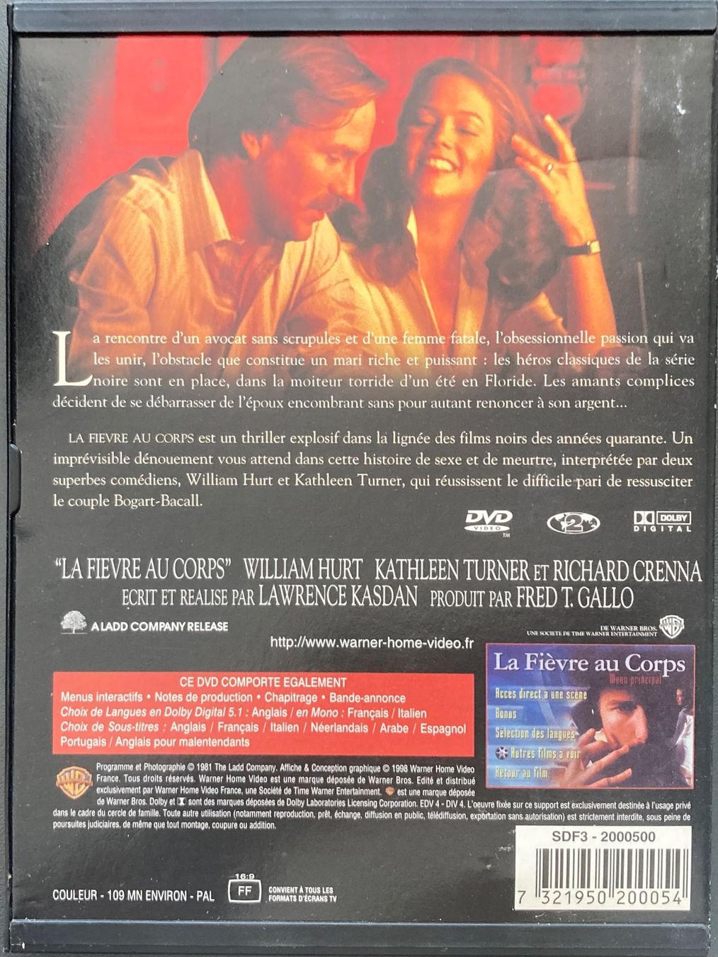 Alle DVDs: LA FIEVRE AU CORPS – Gebraucht aus Poliez-Pittet von Newtown-Records 1