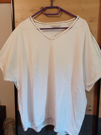 Damen T-Shirt Weiss Grösse 50