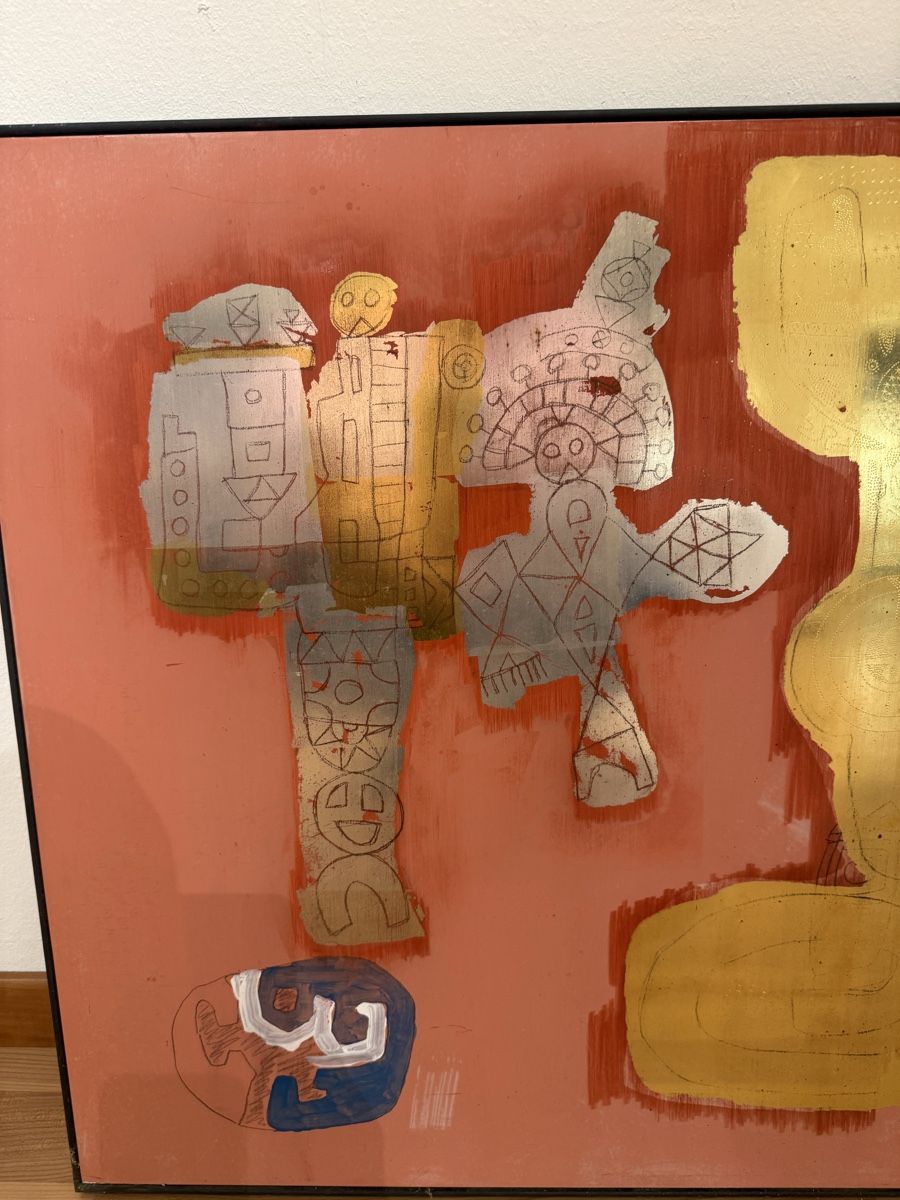 Gemälde: Gemälde Heinrich Eichmann "Sold auf rot" 60x60 cm – Gebraucht aus Wil SG von F-Z-72 2
