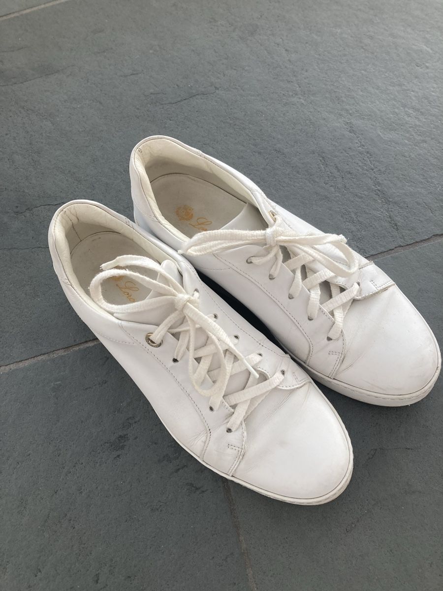 Loro Piana Damenschuhe: Loro Piana Leder Sneaker, weiss, Gr. 40 – Gebraucht aus Zürich von elegantissima2 3